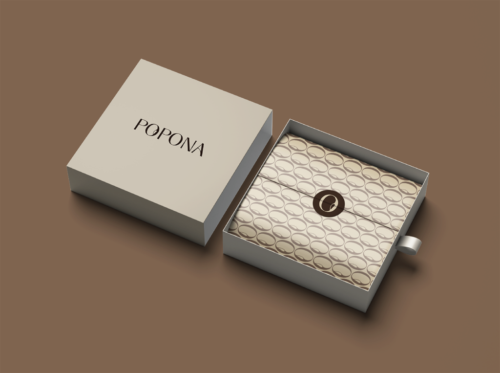 Heels Make Deals Packaging Design Popona Elegant Bag Design Brown Palette Fashion Branding